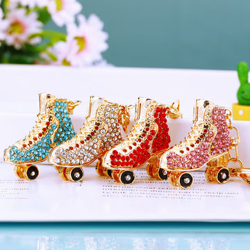 Crystal Roller Skate Keychains in Four Colors plus Assorted Color Option