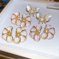 Pastel Petal Butterfly Stud Earrings in Four Colorways view 1