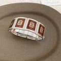 Enamel Square Stretch Bracelet and Multi-Band Open Cuffs view 10
