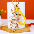 Jeweled Chinese Dragon Keychains with Plain and Braided Strap Options view 8