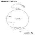 Zircon Infinity Necklace Bracelet Flower Station Set view 6