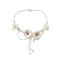 Floral Pearl Strand Necklaces in Two Designs Statement Jewelry Design view 5