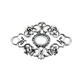 Oval Floral Connector Metal Charm in 3 Finishes for Jewelry Crafts view 5