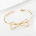 Gold and Silver Tone Open Wire Cuff Bracelets in Twelve Designs view 8