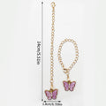 Enamel Butterfly Charm Chain with Gold Lobster Clasp for Bags view 3