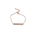 Pave Crystal Rectangle Bar Chain Bracelet Gold Silver view 5