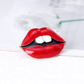 Red Silver Tone Horse Metal Brooch Pin for Jackets and Lapels view 3