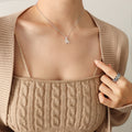 Cursive Letter H Pendant Necklace In Gold Rose Or Steel view 6
