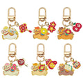 Gold Tone Horse and Lucky Symbol Charm Keychains with Metal Hardware view 5