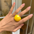 Chunky Colorful Resin Dome Rings in Seven Translucent Shades view 7
