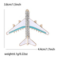 Crystal Passenger Airplane Brooch With Colored Wing Accents view 7