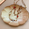 Red Brown Beads