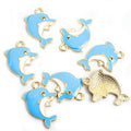 Colorful Dolphin Enamel Alloy Charm Pendants for Jewelry Making view 6
