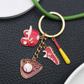 Red Baseball Glove Shoe and Bat Metal Keychain Collection view 4
