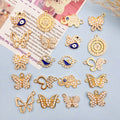 Yellow Butterfly and Elephant Metal Charms with 8 Listed Options view 3