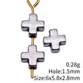 Cross Shaped Jewelry Spacer Beads in Four Metal Finishes view 5