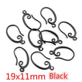Assorted Curved Metal Earring Hook Findings in Mixed Finishes view 9