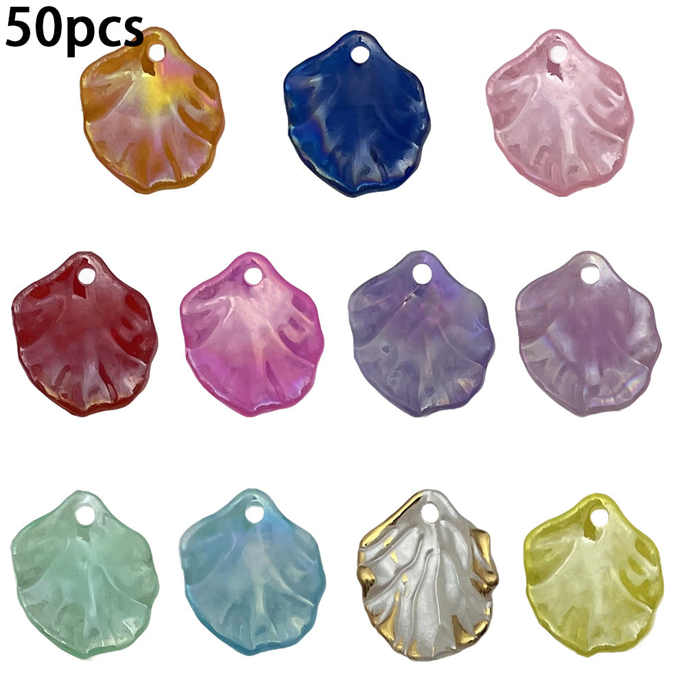 Acrylic Colorful Cabbage Leaf Petal Charm Pendant for Hair Accessories DIY Jewelry