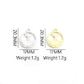 Rhinestone Whale Tail Open Circle Pendant Charms in Two Finishes view 3