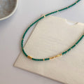 Gold Tone Seed Bead Choker Necklace Two Style Variants view 2