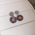 Colorful Daisy Crystal Drop Stud Earrings Fashion Jewelry view 7