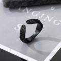 Black Tone Sculpted Snake Adjustable Rings in Eight Designs view 6