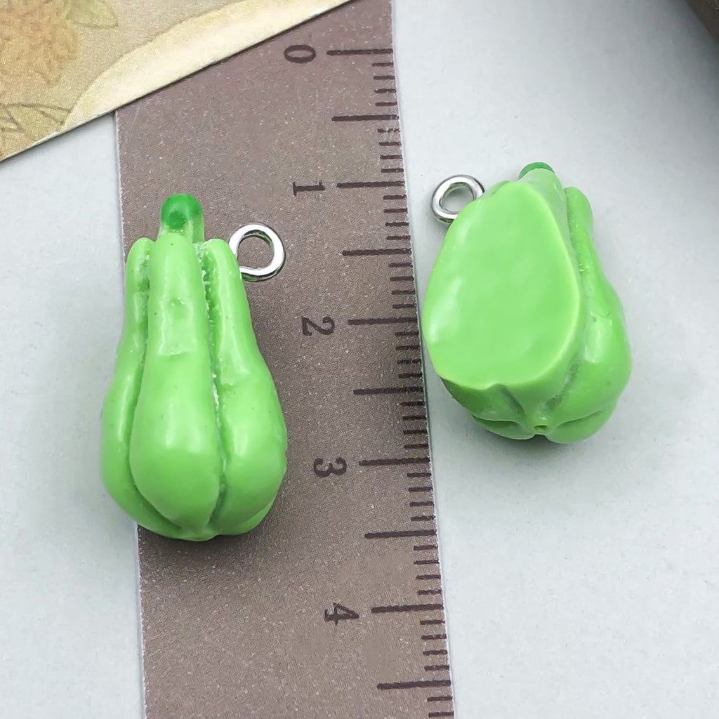 Acrylic Mini Vegetable Food Charm Pendant for DIY Keychain Necklace Earrings Making