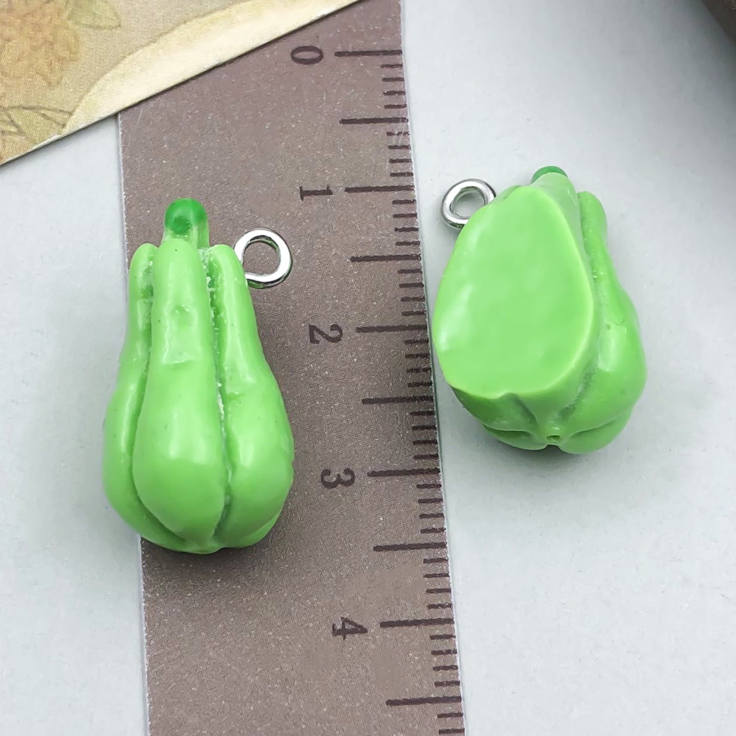 Acrylic Mini Vegetable Food Charm Pendant for DIY Keychain Necklace Earrings Making