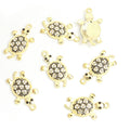 Enamel-Look And Crystal-Accented Gold Silver Turtle Alloy Charms in 2 Styles view 6