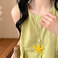 Colorful Starfish Pendant Adjustable Long Cord Necklaces view 9