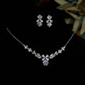 Silver Tone Crystal Floral Pendant Necklace Pendant Jewelry view 3