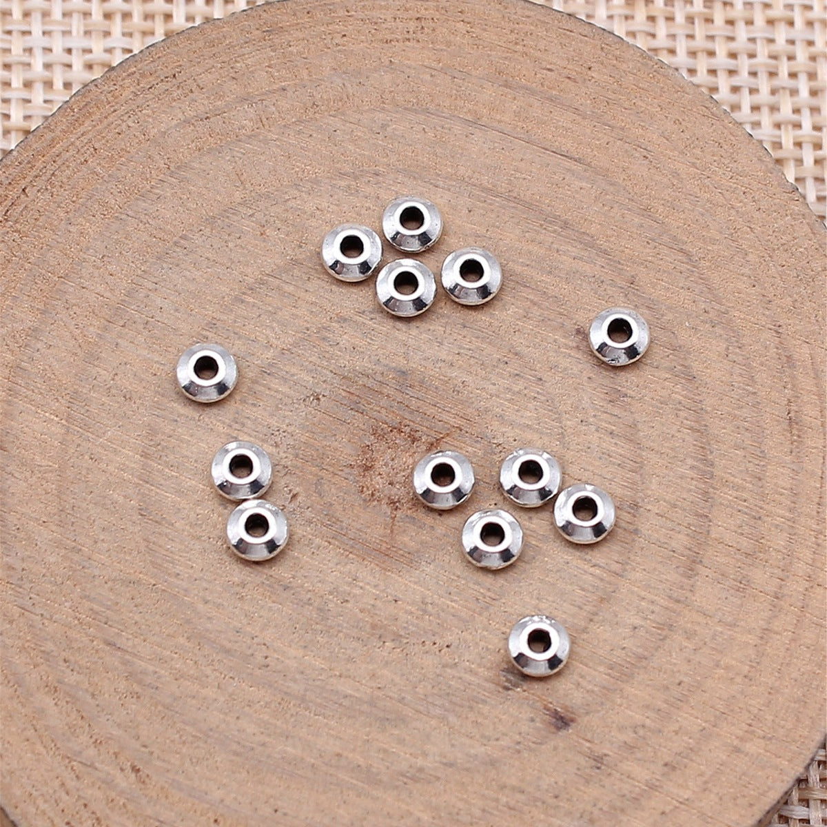 4x4x1.8mm 0.1g Multi Color Zinc Alloy Abacus Shape Small Hole Spacer Beads for Jewelry Making