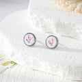 Round Pressed Flower Stud Earrings in Fourteen Designs view 6