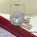 Round Pavé Disc Crystal Ring in Polished Metal Jewelry view 5