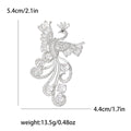 Crystal Phoenix Brooch in Gold and Silver Tone Finishes view 7