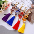 Chinese Business Dragon Tassel Keychains in Four Colors plus Assorted Option view 2