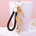 Jeweled Peep Toe High Heel Keychains in Five Colors with Braided Loop Options view 11