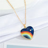 Navy Rainbow Heart