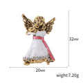 Angel With Dog Brooch With Decorative Crystal And Enamel Details view 5