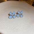 Blue and Silver Crystal Stud and Drop Earring Collection view 11