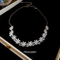 Silver White Rose Flower Bracelet Pearls Crystal Accents view 4