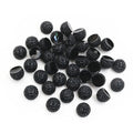 Textured Black Half Round Resin Cabochons for Jewelry Making view 6