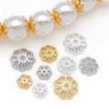 Openwork Metal Bead Caps in Three Diameters Jewelry Findings view 1