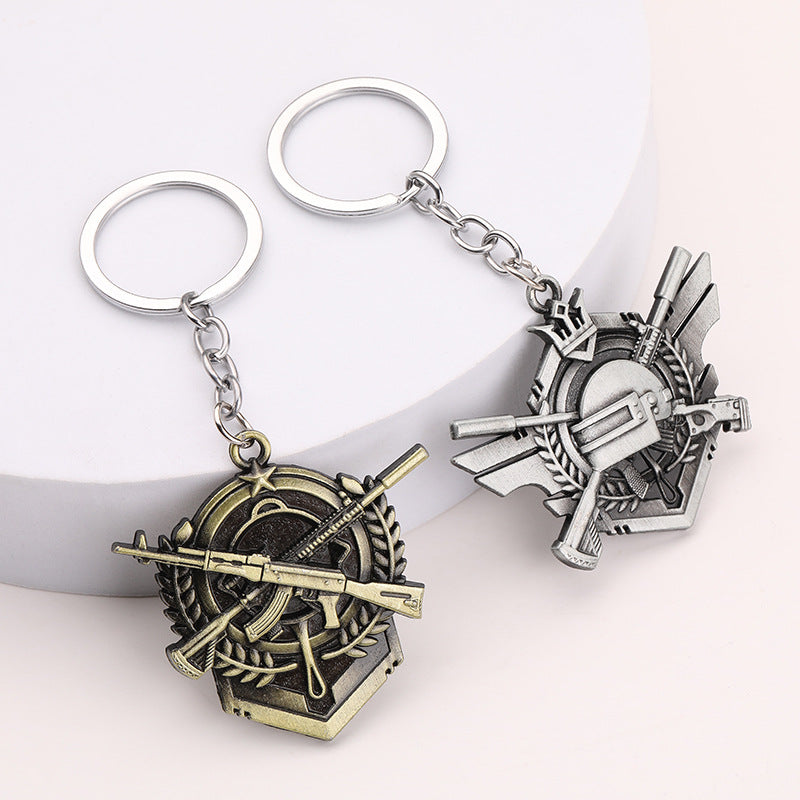 PUBG AWM 98K Rifle Zinc Alloy Metal Keychain Gift