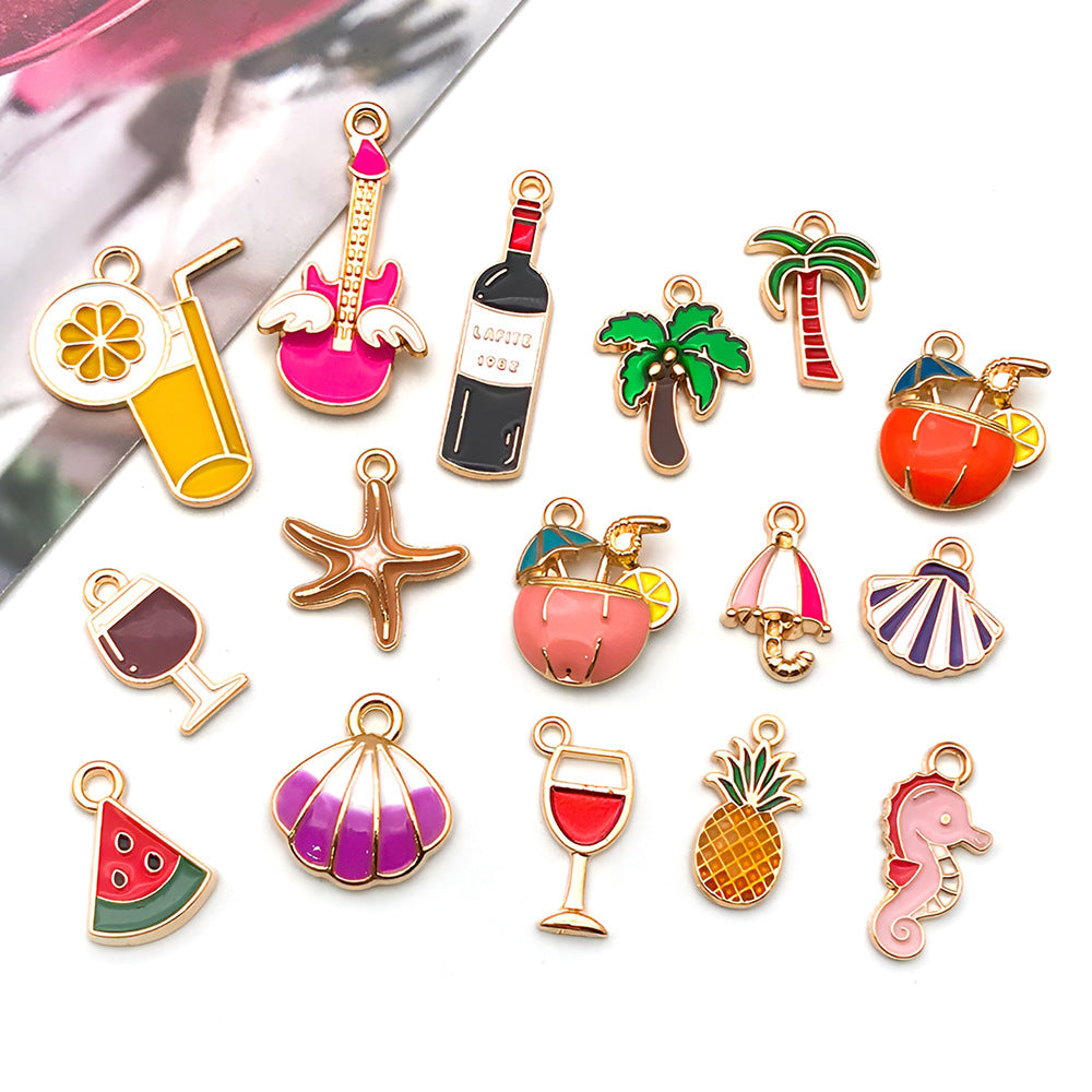 Zinc Alloy Starfish Leaf Charm Pendants for DIY Bracelet Necklace Jewelry Making