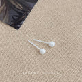 White Yellow Black Blue Purple And Pink Round Ball Stud Earrings view 6