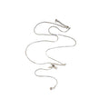 Silver Snake Chain Twisted Metal Knot Lariat Necklace view 5