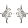 Silver-Tone Crystal Orbit Star Planet Stud Earrings view 5