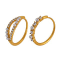 Open Ring Shell Beads Clear Or Pink Zircon Accents view 5