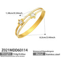 Geometric Full Zircon Bangle Multi Styles Gold Steel view 9